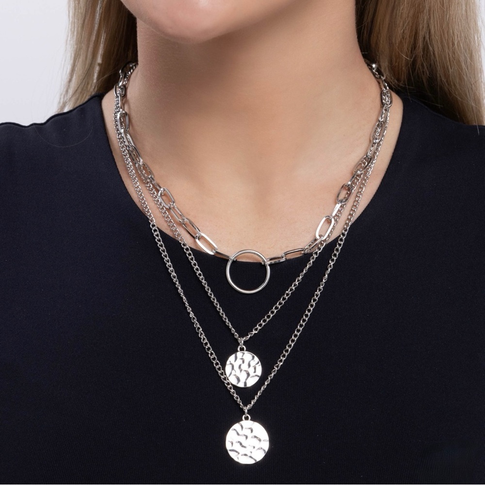 Silver Layered Necklace